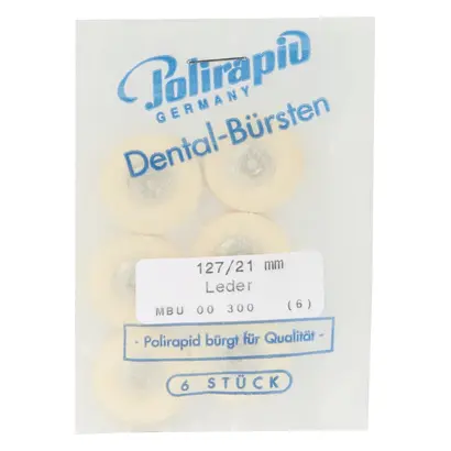 Polirapid Dr. Montemerlo GmbH & Co. KG Miniaturbürsten unmontiert 127/21mm Lederscheibchen Pa 6