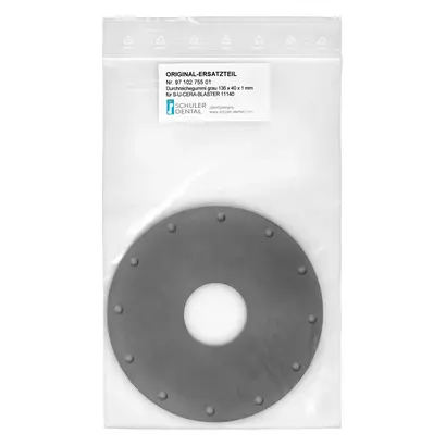 SCHULER-DENTAL Durchreichegummi - Stück grau, 136 x 40 x 1 mm