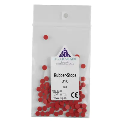 FKG Dentaire SA FKG Rubber Stops 21mm rot Pa 100
