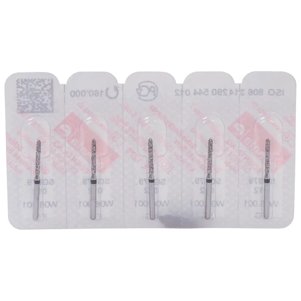 Edenta Diamanten 879 - Packung 5 Stück schwarz supergrob, FG, Figur 290 Torpedo zylindrisch, 10 mm, ISO 012