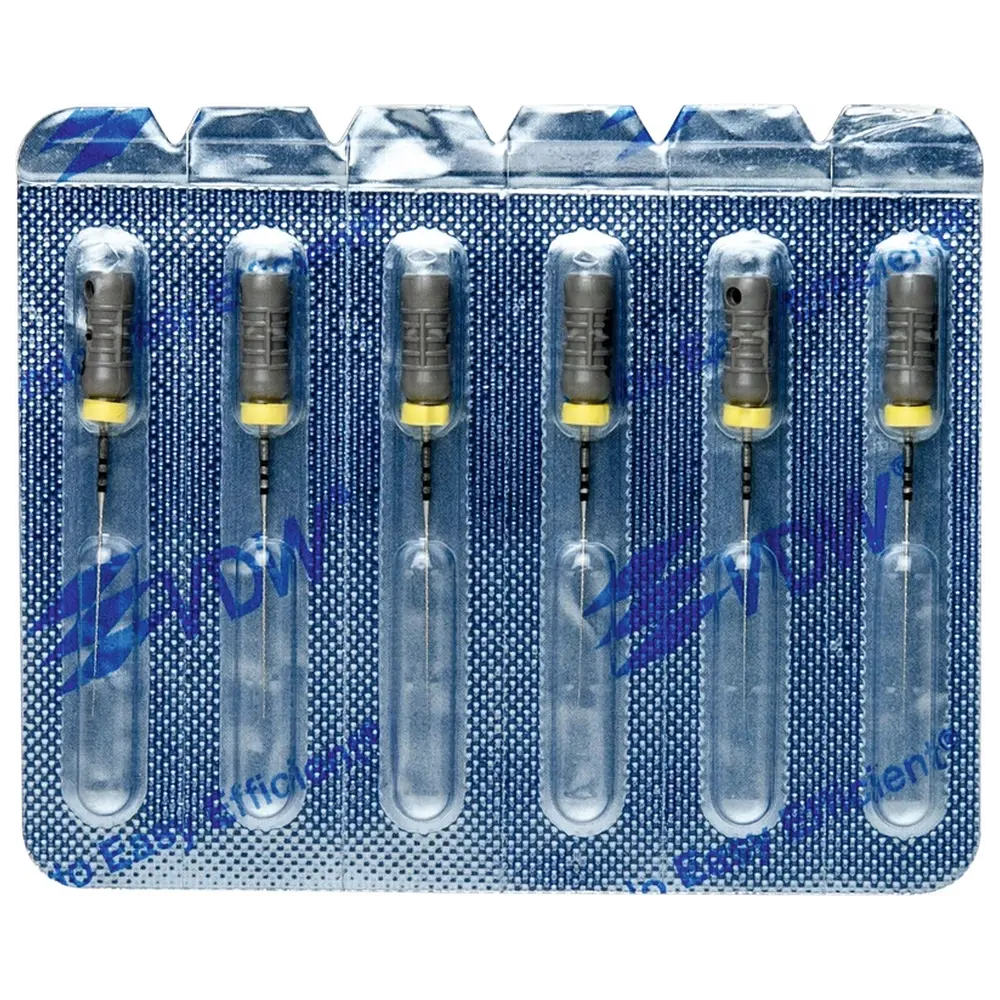 VDW STERILE Hedstroem Feilen - Blisterpackung 6 Stück 25 mm ISO 008