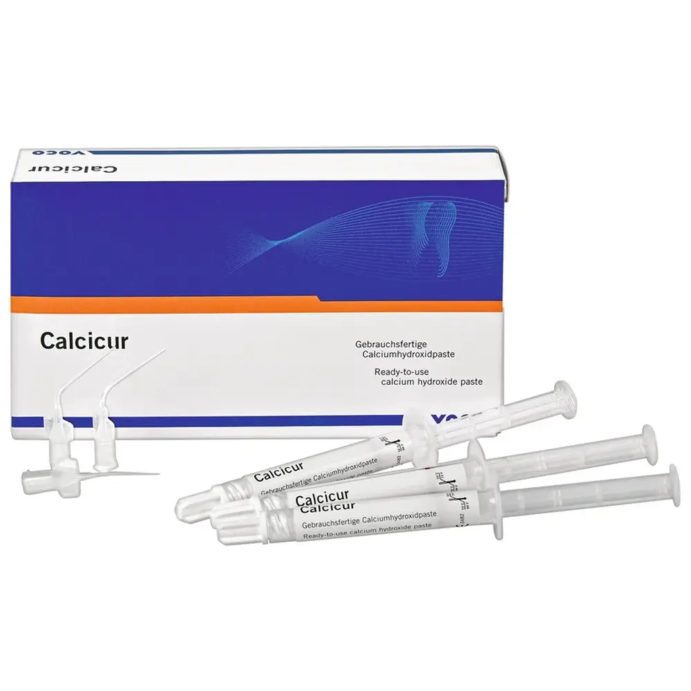 VOCO Calcicur - Set 3 x 2,5 g Spritzen, Applikationskanülen Typ 47