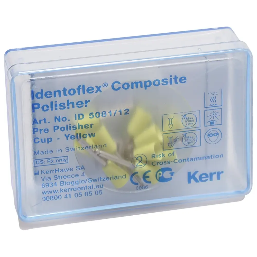 Kerr Identoflex™ Composite - Packung 12 Stück gelb, RA, Figur Kelch, 10 mm, Ø 7 mm