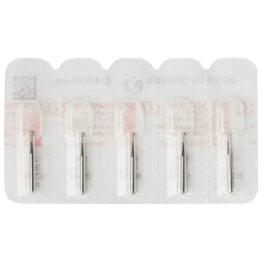 Edenta Diamanten 838 - Packung 5 Stück Standard, FG, Figur 137 Zylinder Kante rund, 3 mm, ISO 008