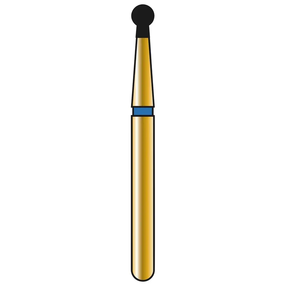 COLTENE DIATECH Diamanten G802 - Packung 5 Stück blau mittel (M), FG, Figur 002 Rund Hals belegt, 2,3 mm, ISO 016