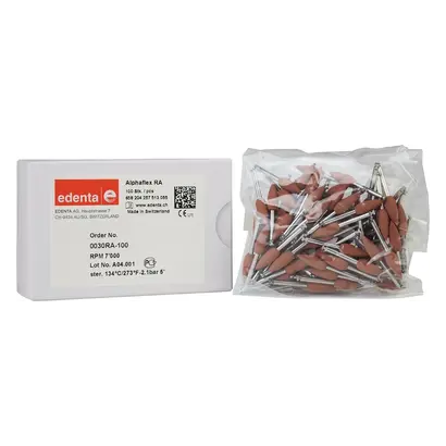 Edenta Alphaflex - Packung 100 Stück braun, RA, Figur 257, 14 mm, ISO 055