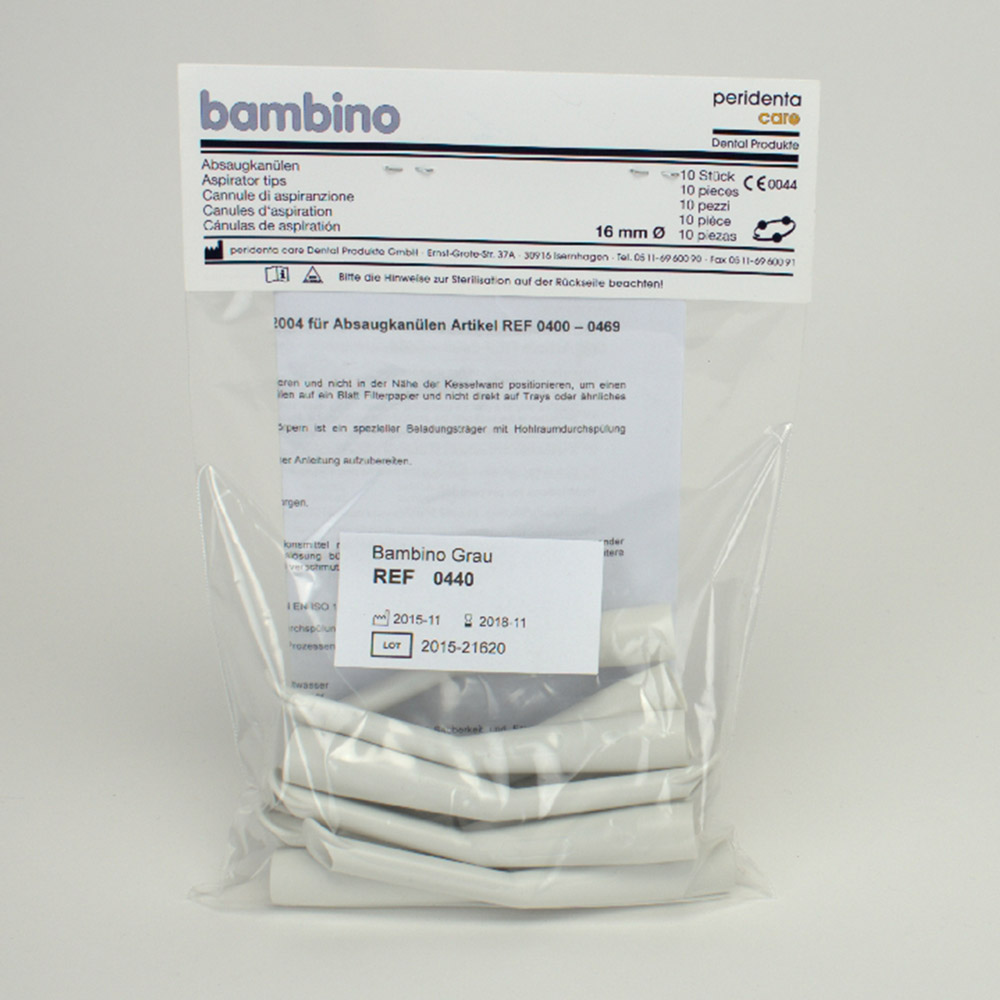 Absaugkanüle Bambino grau 10St