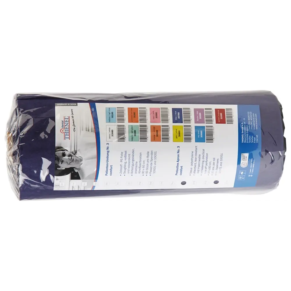 102187_Patientenumhang_Nr_3__Rolle_60_Stueck_dunkelblau_80_x_54_cm THIENEL Dental Patientenumhang Nr. 3 - Rolle 60 Stück dunkelblau, 80 x 54 cm