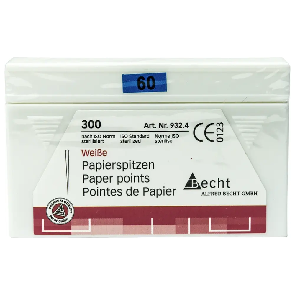 Becht Papierspitzen weiß - Packung 300 Stück ISO 060
