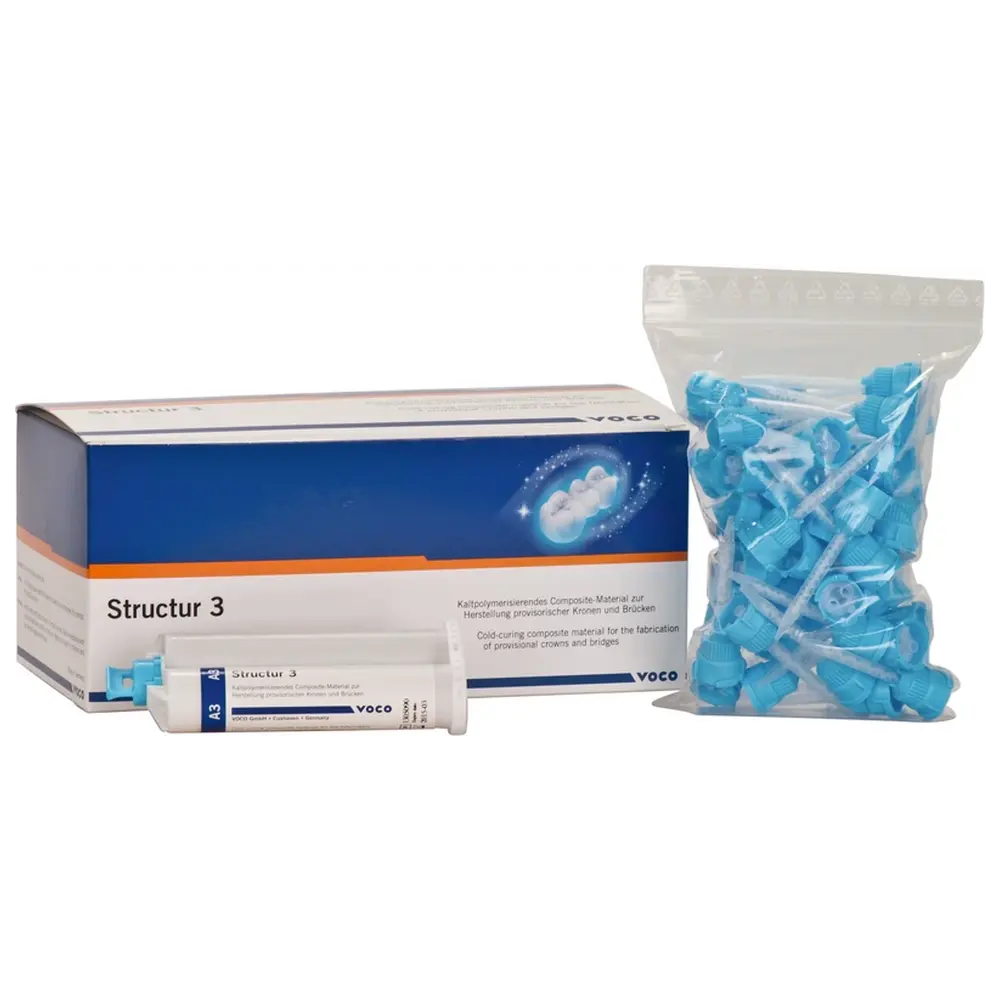 VOCO Structur 3 - Packung 5 x 50 ml Doppelkartusche A3, Mischalen Typ 6