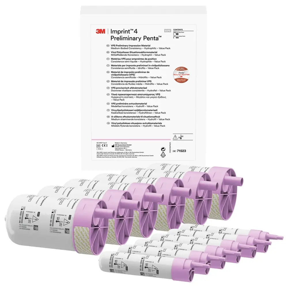 Solventum Dental Solutions Imprint™ 4 Preliminary Penta™ - Value Pack 6 x 300 ml Basis, 6 x 60 ml Katalysator