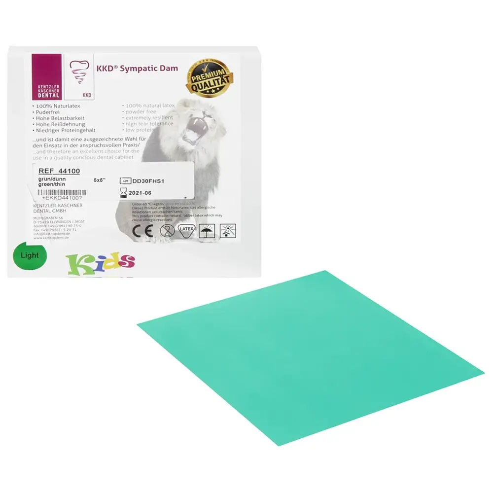 Kentzler-Kaschner KKD® SypamticDam Kids - Packung 52 Stück grün, 13 x 13 cm, dünn, Premium-Qualität