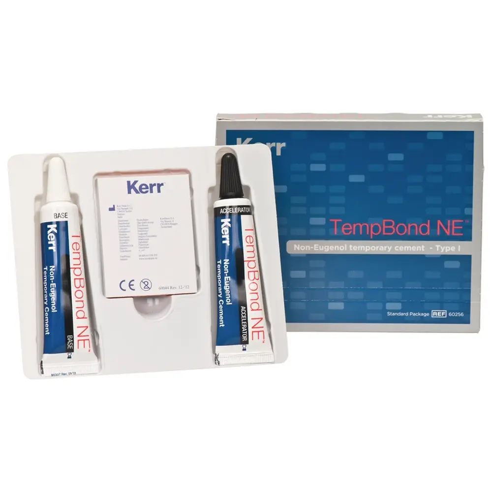 Kerr TempBond™ NE - Packung 50 g Basismaterial, 15 g Katalysator, 1 Anmischblock Kerr TempBond™ NE - Packung 50 g Basismaterial, 15 g Katalysator, 1 Anmischblock