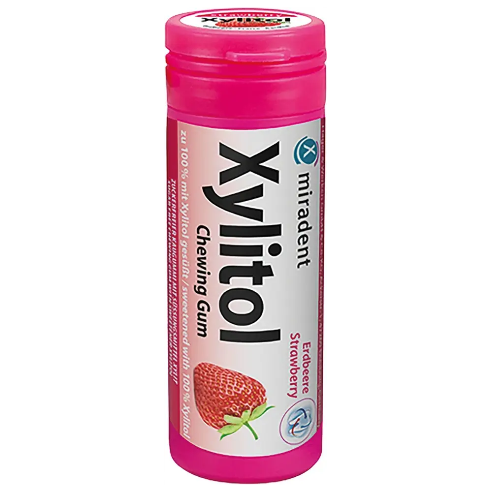 Hager & Werken Xylitol Chewing Gum - Dose 30 Stück Erdbeere