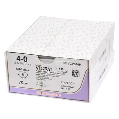 Ethicon Inc. VICRYL plus viol.70cm 4-0 SH1 PLUS gefl.Stärke 1,5 Pa 36