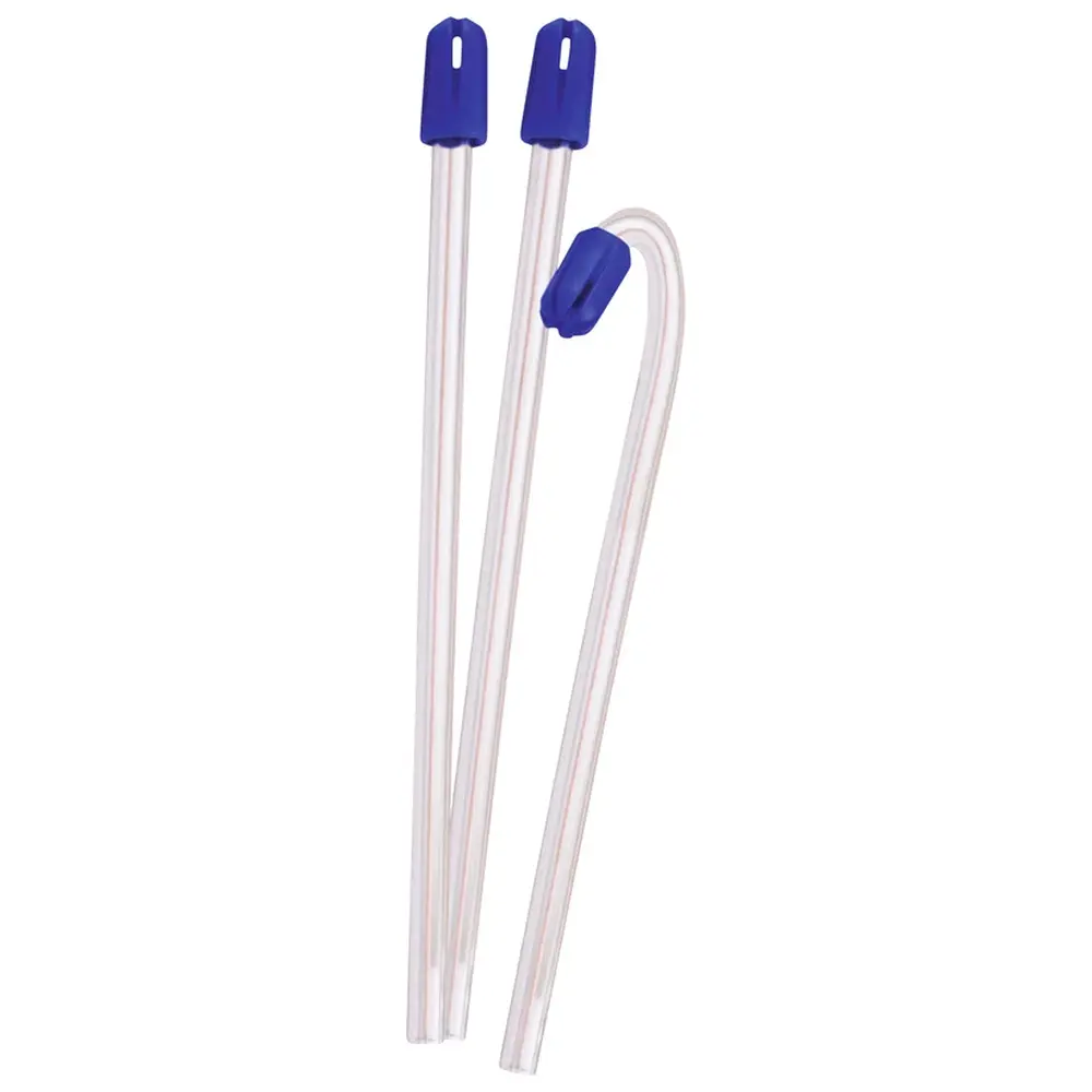 ASA Dental Total Comfort Speichelsauger - Packung 100 Stück transparent/blau, abnehmbare Kappe