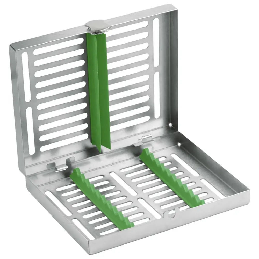 ASA Dental Instrumenten Kassette MIDI - Stück grün, 182 x 144 x 34 mm, für 10 Instrumente