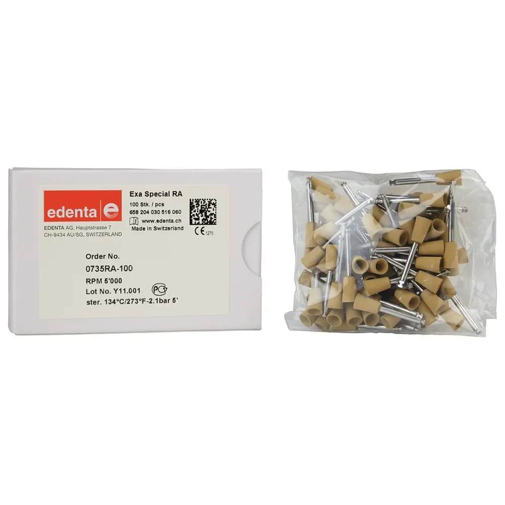 Edenta Exa Special - Packung 100 Stück gelb, RA, Figur 030, 10 mm, ISO 060