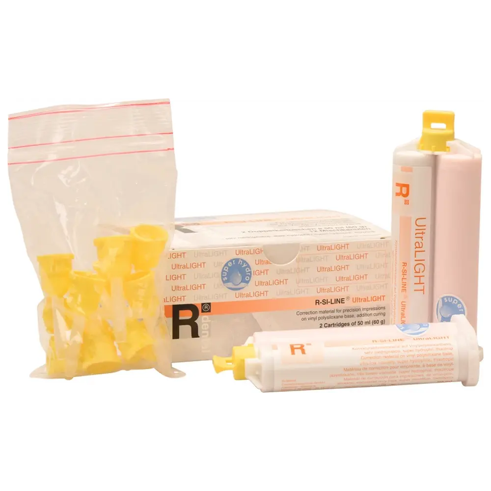 R-Dental R-SI-LINE® UltraLIGHT SH - Packung 2 x 50 ml inklusive 12 Mischkanülen LN