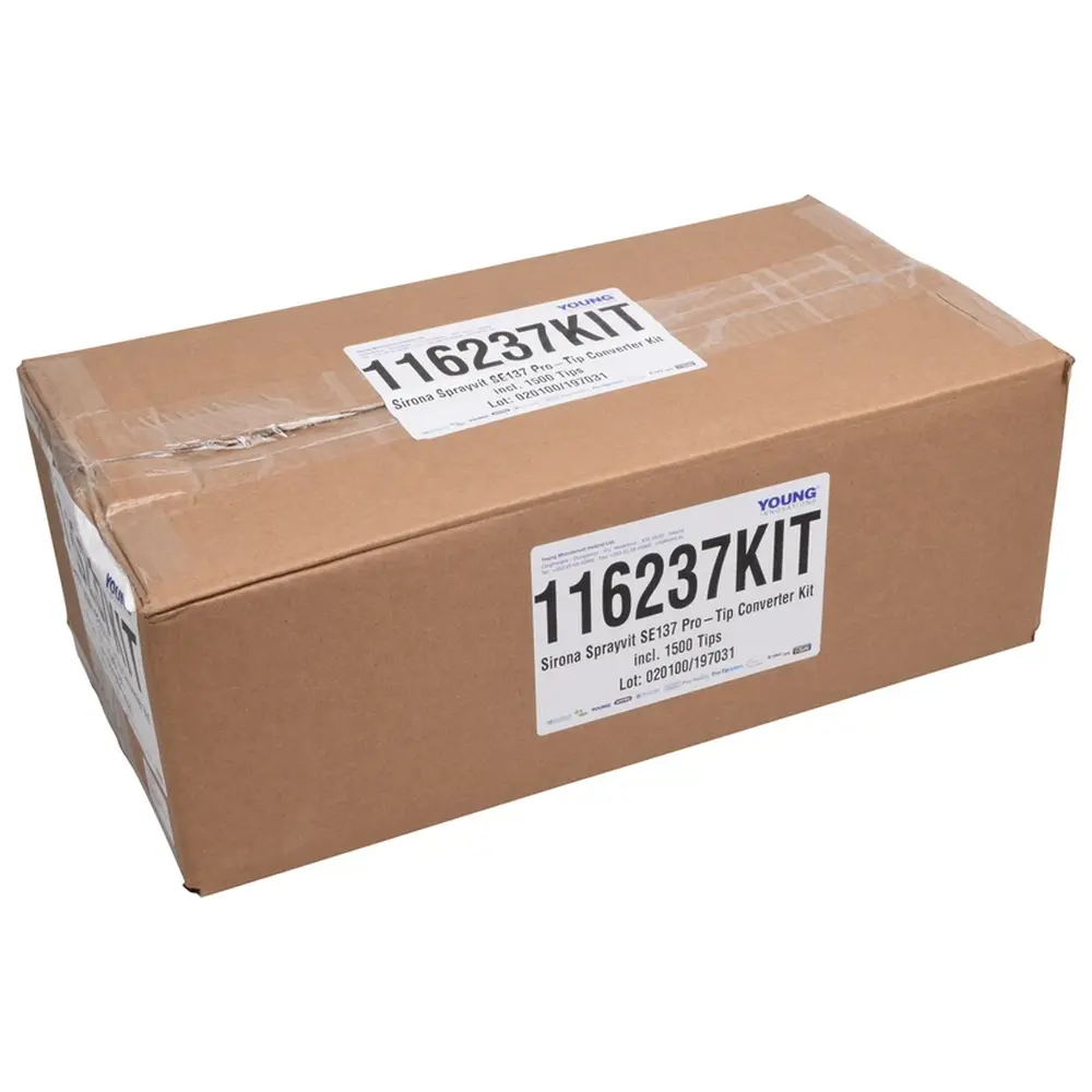 214942_ProTip_Turbo_Konverter__Kit_fuer_Sirona_Sprayvit_SE137_inklusive_1500_Tips Young Dental Pro-Tip Turbo Konverter - Kit für Sirona Sprayvit SE137 inklusive 1.500 Tips