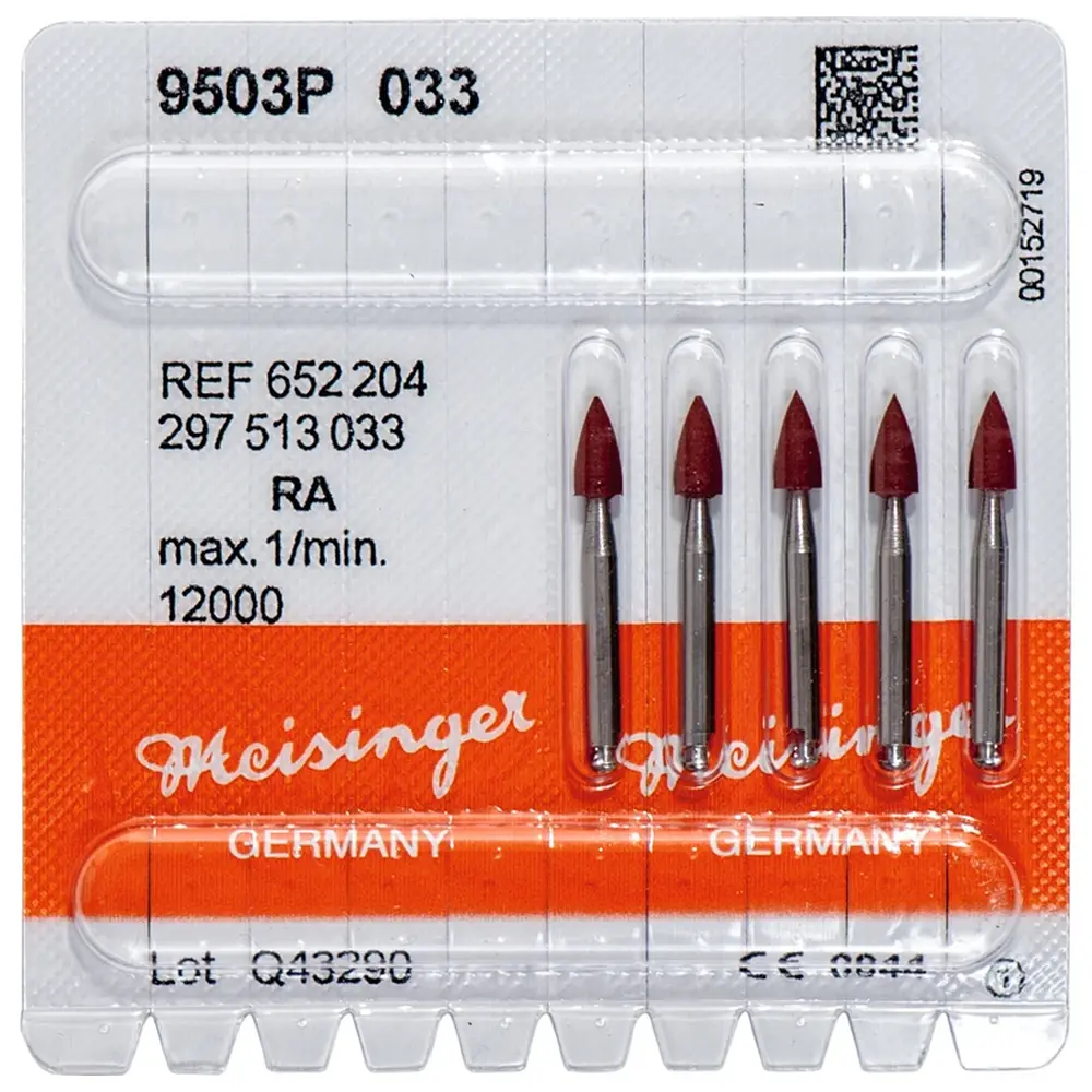 Hager & Meisinger Universalpolierer 9503 - Packung 5 Stück braun mittel, RA, Figur 297, 7,5 mm, ISO 033