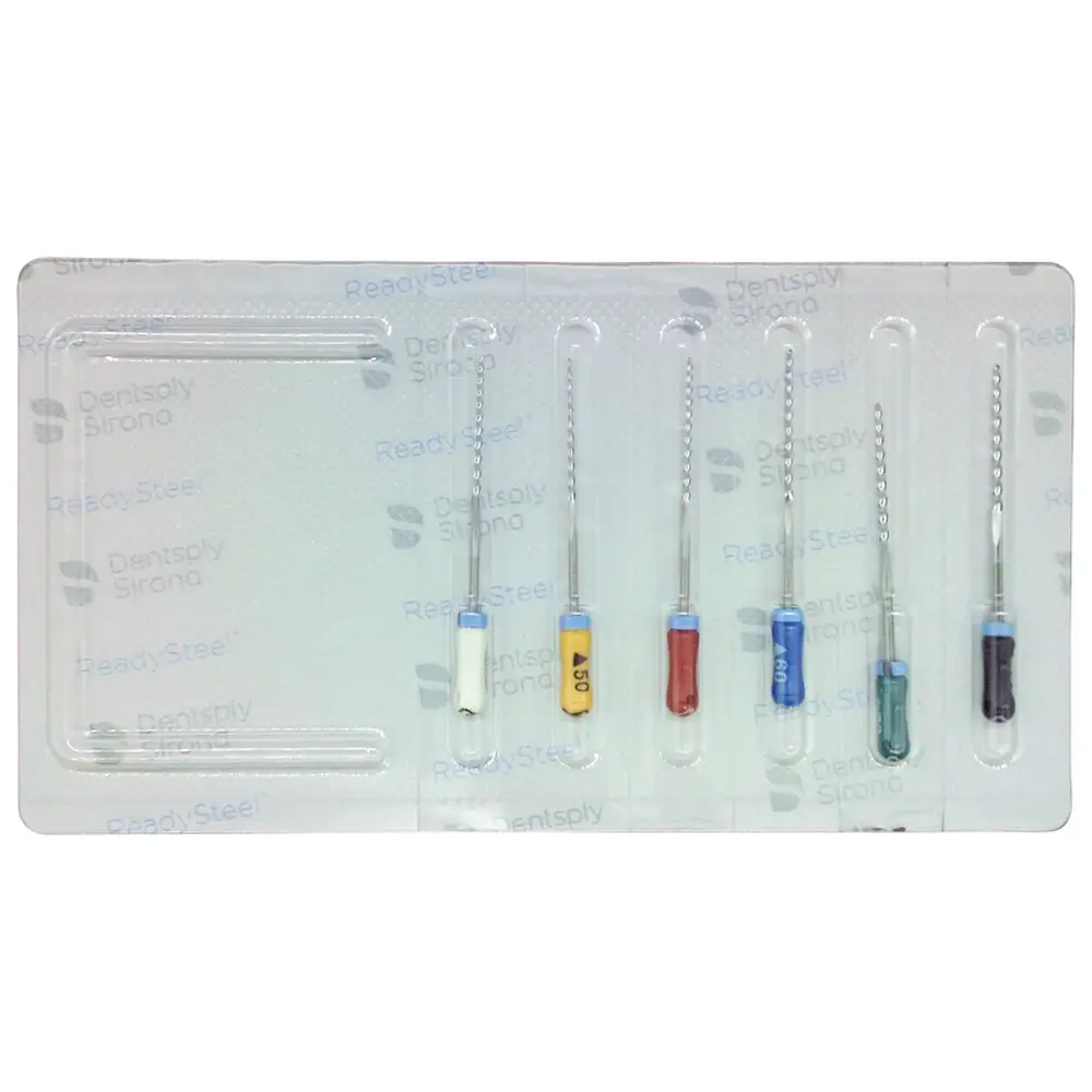 Dentsply Sirona READYSTEEL K-Reamers - Sortiment 6 Stück 31 mm ISO 045-080