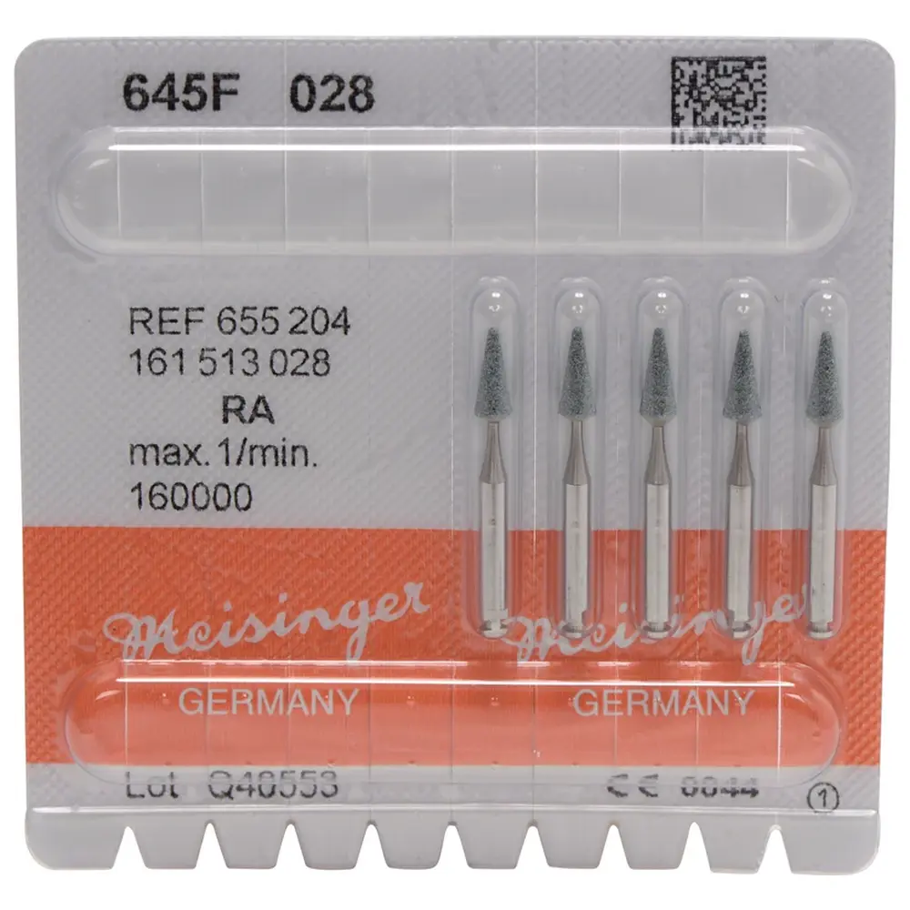 Hager & Meisinger Keramische Schleifer 645 - Packung 5 Stück grün fein, RA, Figur 161, 7 mm, ISO 028