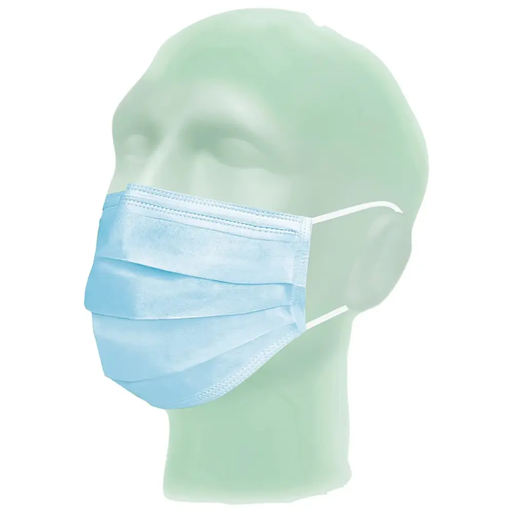 Meditrade Suavel® Protec OP-Gesichtsmaske - Packung 50 Stück blau, mit elastischer Ohrenschlaufe