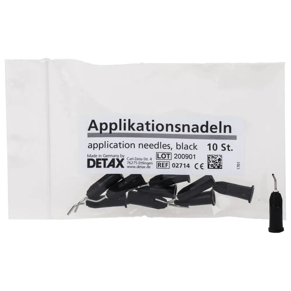 DETAX Applikationsnadeln - Packung 10 Stück schwarz