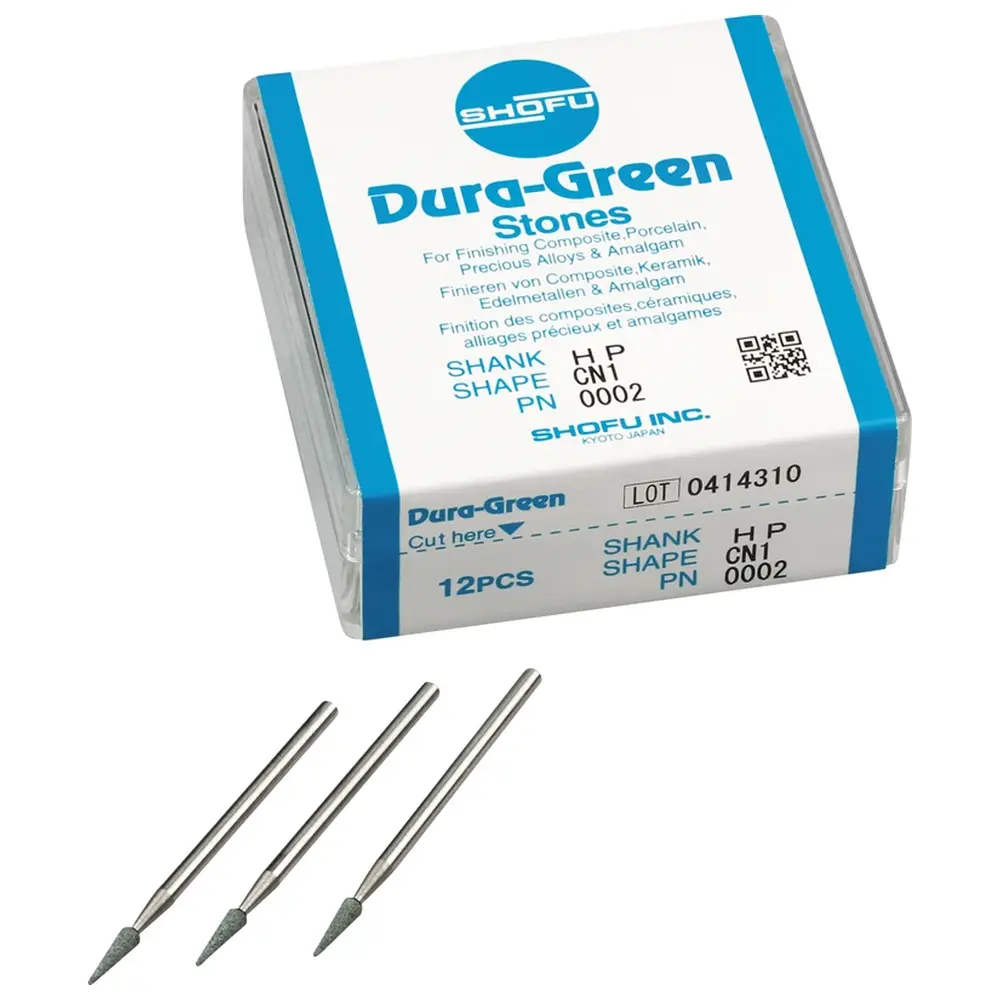 SHOFU Dura-Green-Steine - Packung 12 Stück CN1, HP, ISO 024