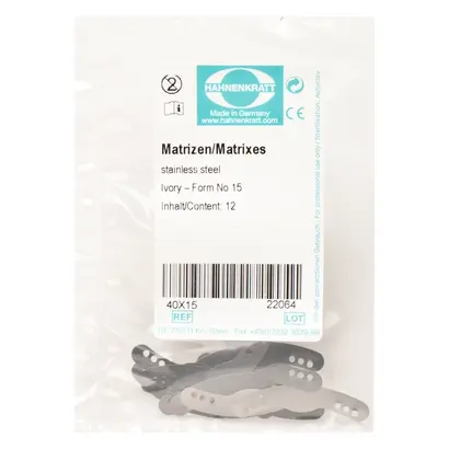 E.Hahnenkratt GmbH Matrizen S0,04mm 40/15 Pa 12 E.Hahnenkratt GmbH Matrizen S0,04mm 40/15 Pa 12