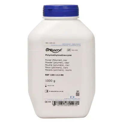 Dentaurum GmbH & Co. KG Orthocryl Pulver klar Dose 1kg Dentaurum GmbH & Co. KG Orthocryl Pulver klar Dose 1kg