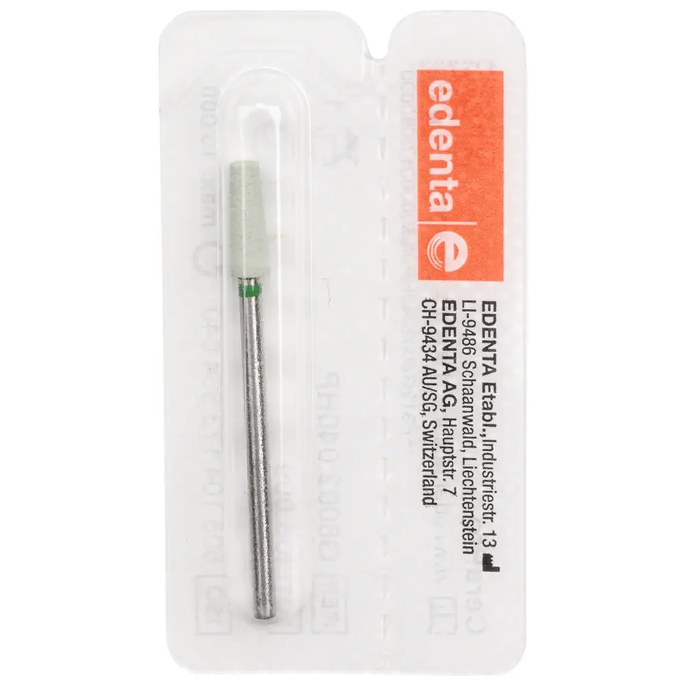 Edenta CeraPro - Stück blau mittelgrob mit grünem Ring, HP, Figur 173, 11 mm, ISO 040