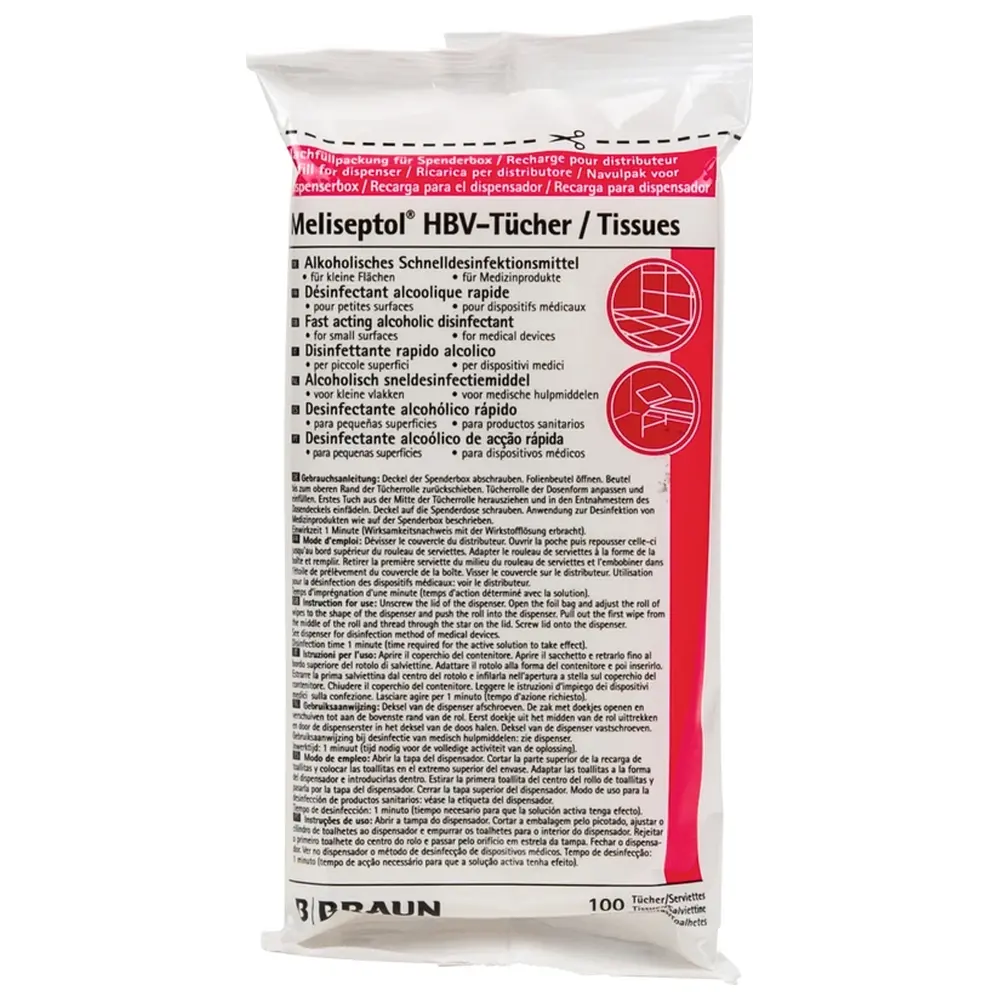 B. Braun Meliseptol® HBV®-Tücher - Nachfüllpackung 100 Stück