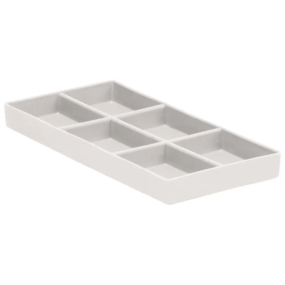 Medicom Cabinet Tray Nr. 20 - Stück 6-Fächer, 9,2 x 19,7 cm, weiß