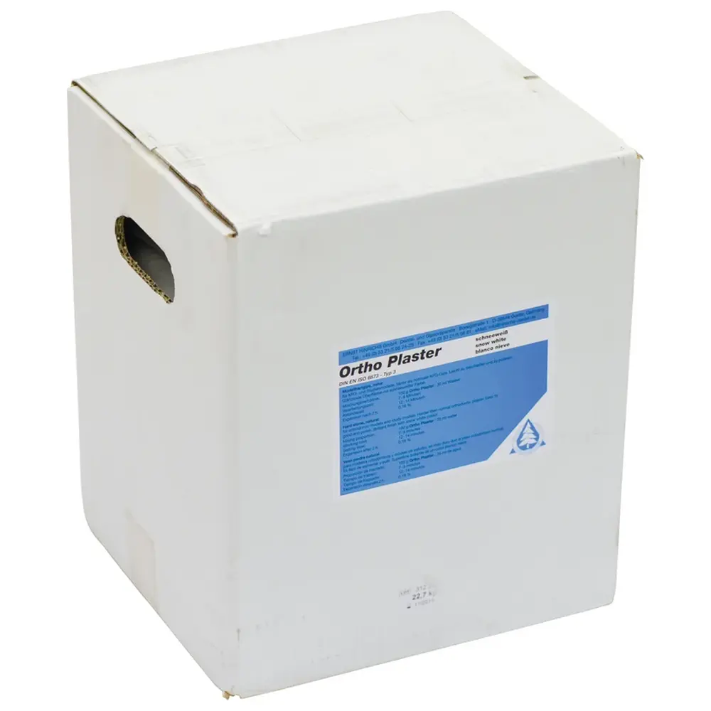ERNST HINRICHS Ortho Plaster - Karton 22,7 kg Naturgips schneeweiß