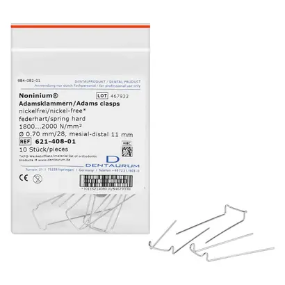 Dentaurum GmbH & Co. KG Noninium Adamsklammer 11mm Pa 10