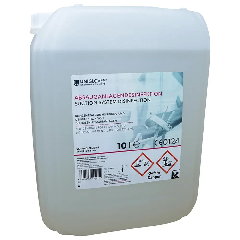 UNIGLOVES Absauganlagendesinfektion - Kanister 10 Liter
