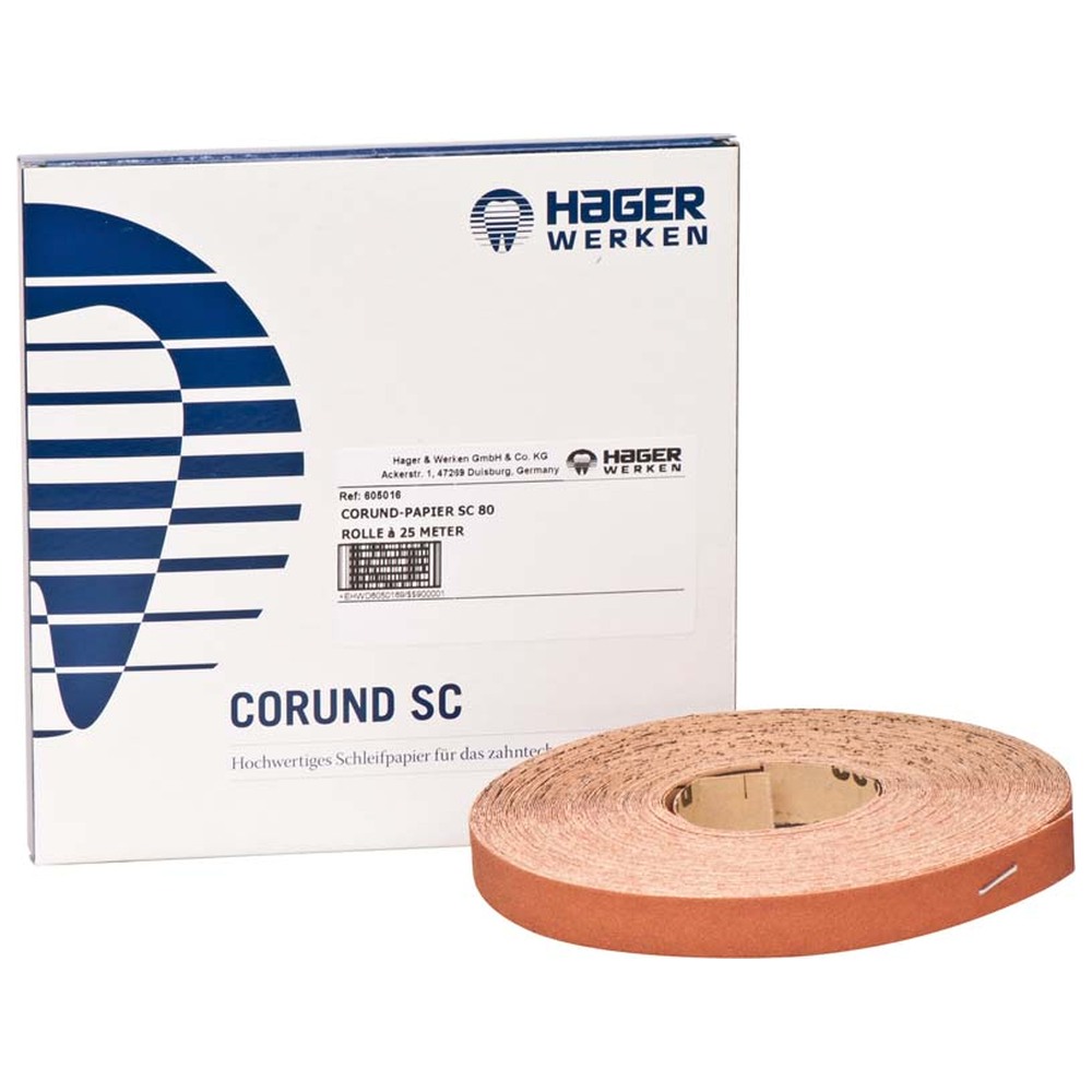 Hager & Werken CORUND SC - Rolle 25 m Papier Körnung 80