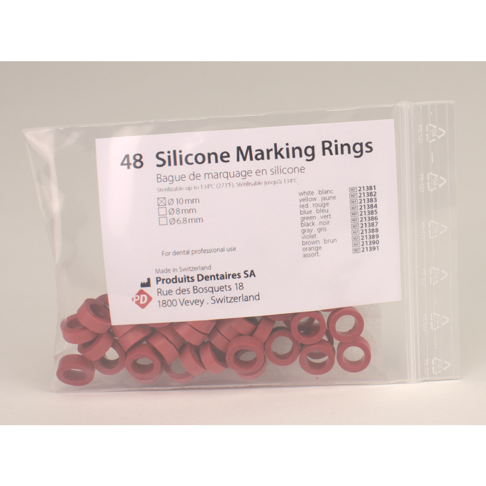 Silikon Ringe 10mm rot 48St