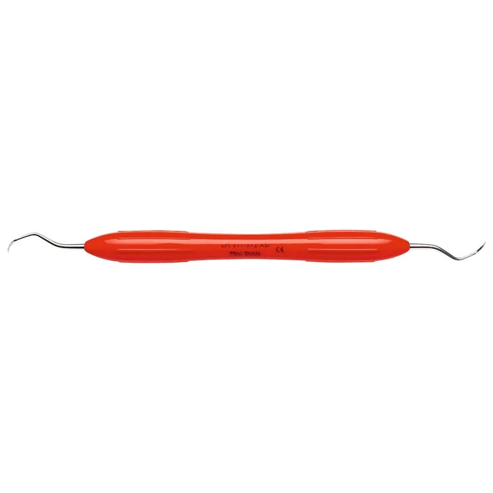 Medicom LM DuraGradeMAX™ Mini-Sichel Scaler - Stück rot, LM-ErgoMax™ Griff