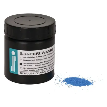 SCHULER-DENTAL S-U-PERLWACHS - Dose 125 g hart, blau