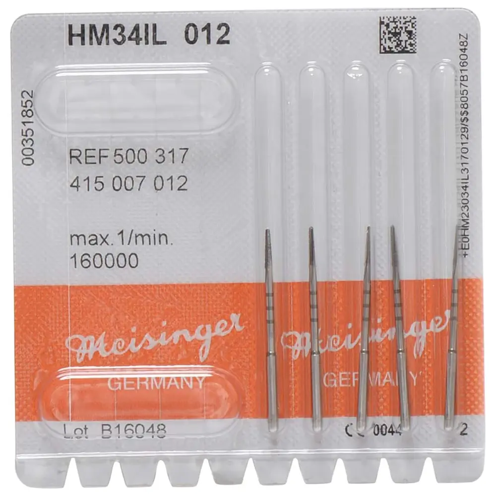 Hager & Meisinger Chirurgie Fräser HM 34IL - Packung 5 Stück FG XXL, Figur 415, 6 mm, ISO 012