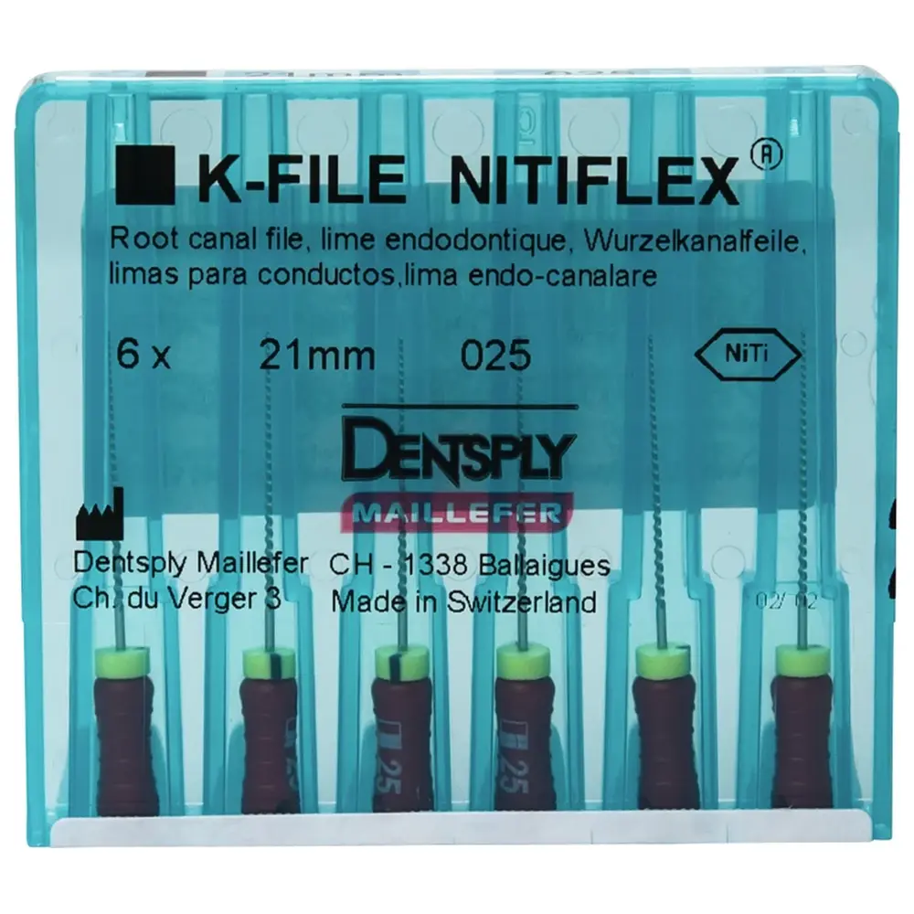 Dentsply Sirona File NiTiflex - Packung 6 Stück 21 mm ISO 025