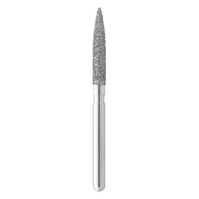 INTENSIV SA Diamanten 863 - Packung 6 Stück grün grob, FG, Figur 250, Flamme zylindrisch lang, 10 mm, ISO 014