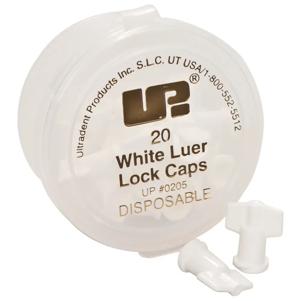 Ultradent Products Luer Lock Cap - Packung 20 Stück weiß