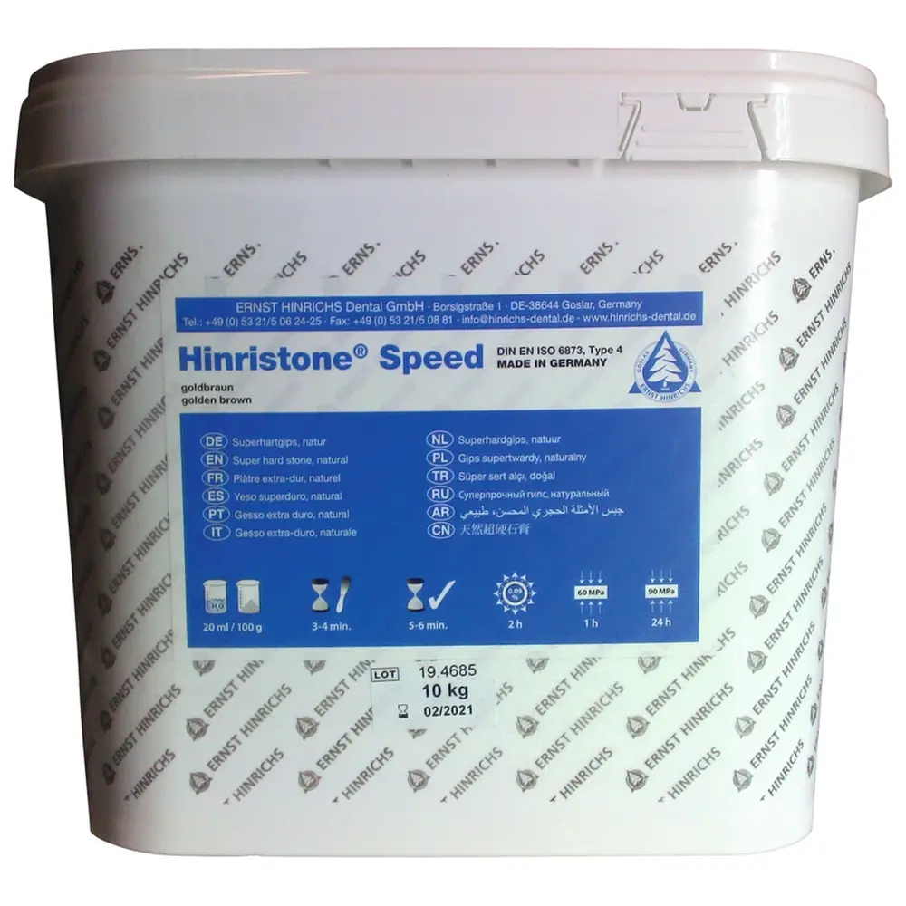 ERNST HINRICHS Hinristone® Speed - Eimer 10 kg Superhartgips goldbraun