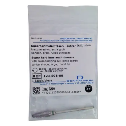 Dentaurum GmbH & Co. KG HM Fräser spezialverzahnt 123596 St
