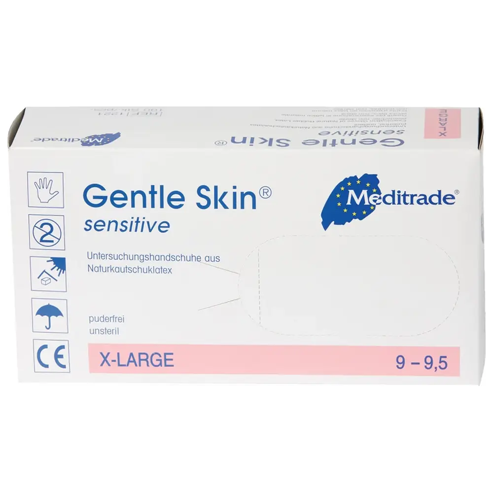 Meditrade Gentle Skin® sensitive - Packung 100 Stück puderfrei, natur, XL