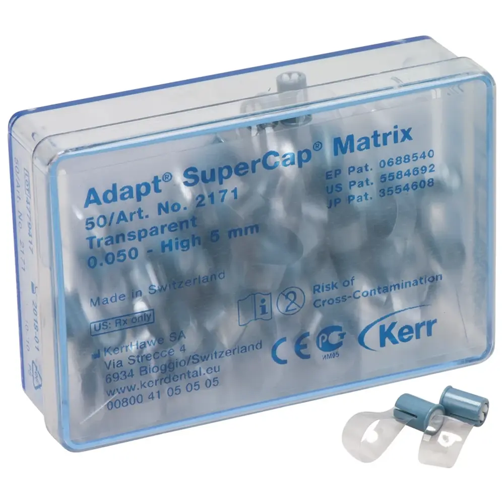Kerr SuperMat® - Packung 50 Adapter transparent Höhe 5 mm, Stärke 0,05 mm